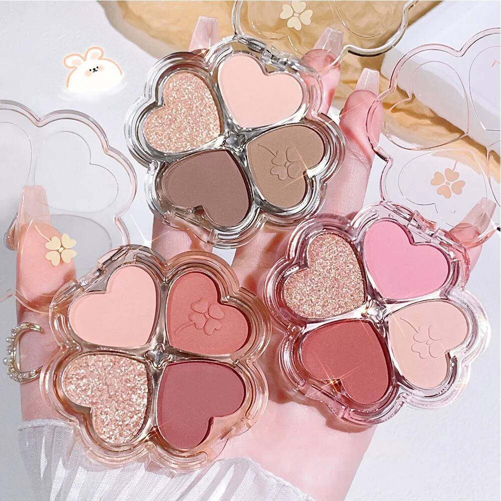 4 Color Palette Cosmetics Pearly Eye Shadow Eyes Shiny Glitter Korean Art Eyeshadow Makeup Palettes