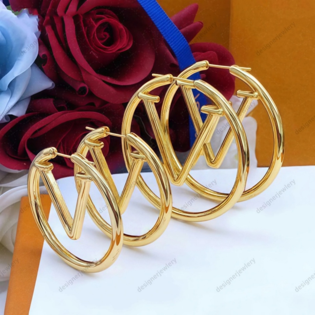 luxury jewelry designer earrings for women hoop silver gold earring fashion diamond letter stainless steel jewellery bijoux de luxe necklace earings ear stud gifts