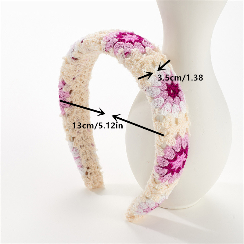 New holiday style knitted hair bands flowers hollow women's headband rustic style hair accessories