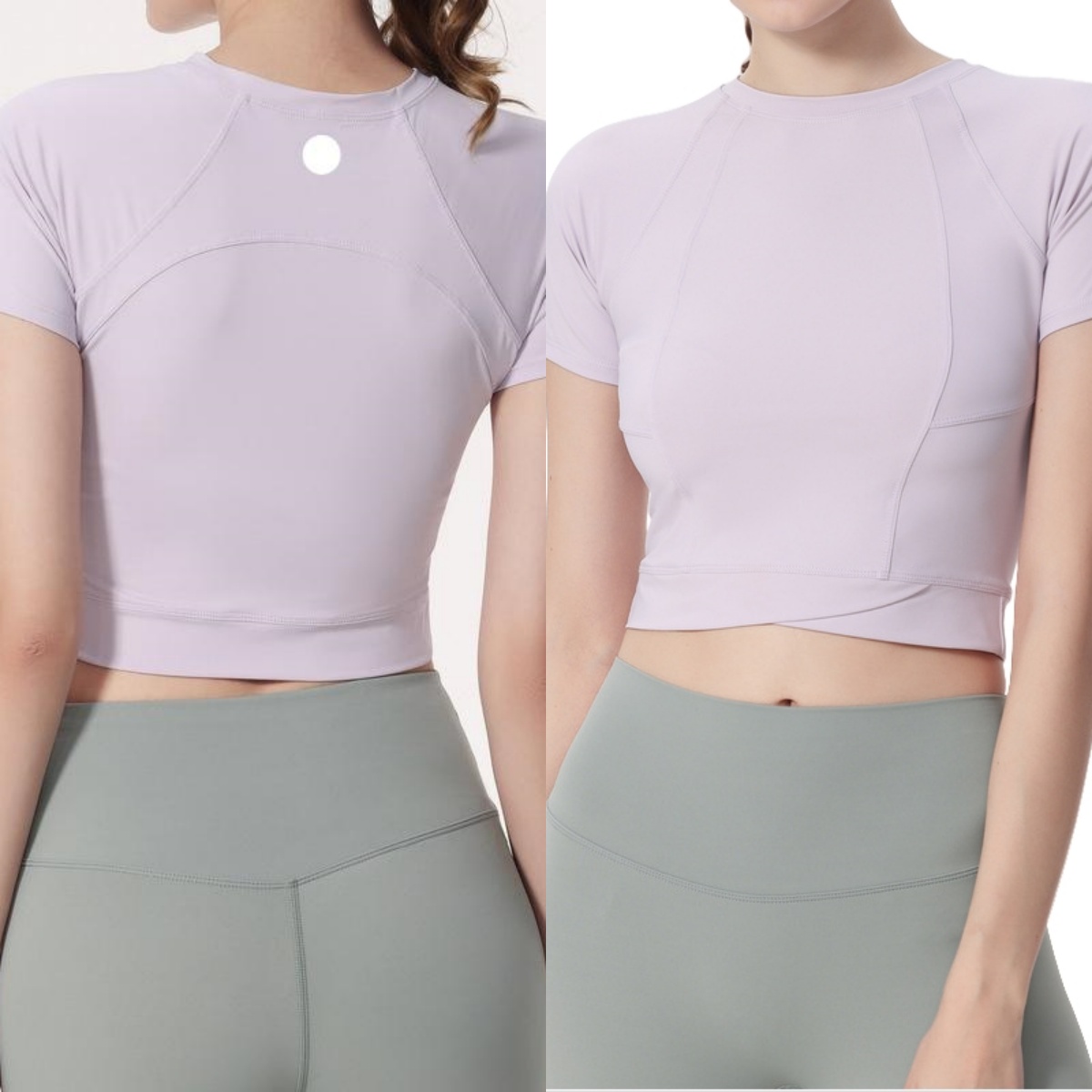 UU-L4647 Yoga Casual Wear Fitness Running Tops Women's Short Sleeve Tight Slim Breathable Quick-drying Summer T-shirts