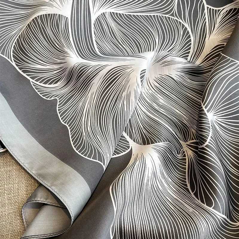 180*90cm Luxury Brand Women Summer Silk Scarves Shawl Lady Wrap Soft Female Europe Designer Beach Bandana foulard muffler pareo W250602