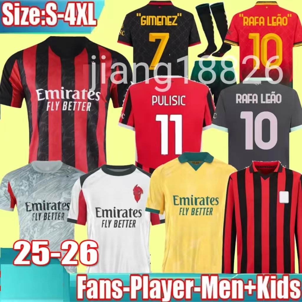 24 25 IBRAHIMOVIC GIROUD Soccer Jerseys 2024 PULISIC THEO TONALI REIJNDERS Shirt ROMAGNOLI RAFA LEAO S.CASTILLEJO REIJNDERS LOFTUS-CHEEK Football uniform