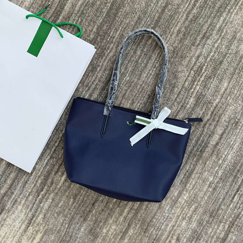 Small Horizontal French Fashion Crocodile PVC Shopping Single Shoulder Handheld Tote Dumpling Bag Waterproof Backpack