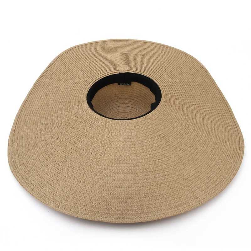 GEMVIE Oversized Straw Hat For Women Wide Brim Summer Sun Hat Packable Large Paper Beach Hat 2022 New Fashion W250602