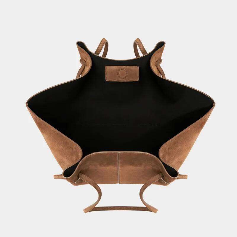 Women's Suede Nubuck Large Capacity Hand-held Wing Tote Bag Designer Long Shoulder Strap Shopping Roomy Bags New