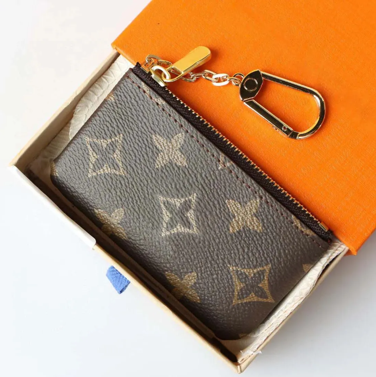 designer wallets bag Keychain Ring KEY POUCH coin purse Damier leather Credit Card Holder women men small zipper purses Wallet with box and dust bag M62650