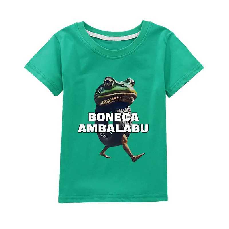 BONECA AMBALABU Italian Brainrot Funny TralaleroTralala Meme Kids Clothes Boys Cotton T-Shirt Fashion Baby Girls Short SleeveT250603