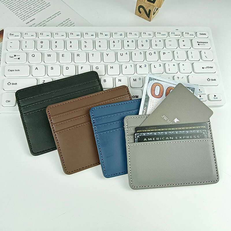 INS Thin Style Women Large Capacity Small Multi-Card Slot High-End Leather PU Sleeve Card Holder