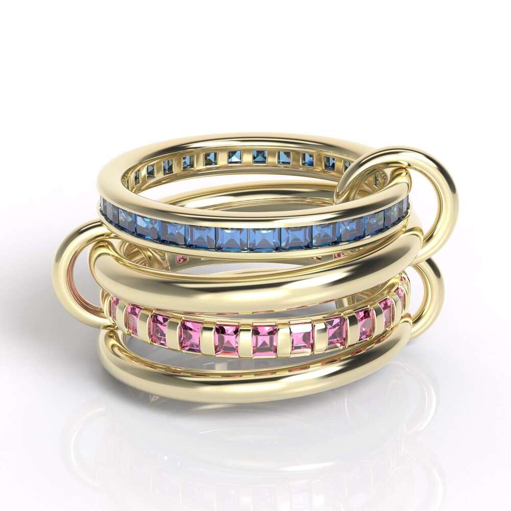 Interlocking Stackable TK Style Colorful Rings