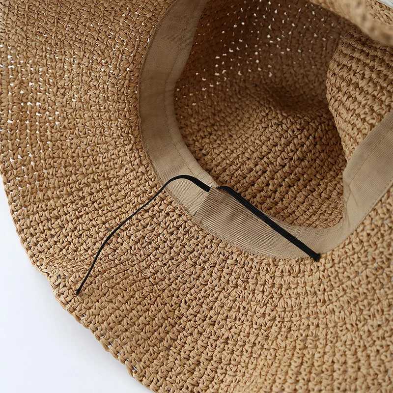Sun Hat Summer Hats For Women With Big Lace Bow Korean style Wide Brim Foldable Sunshade Lady Bucket Hat Beach Accessories New W250602