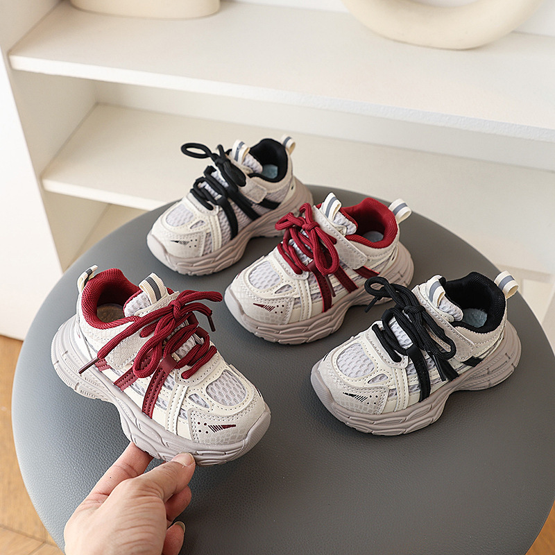 Ddmyshoesvip children's shoes Korean Style Trendy Student Fashion Versatile Casual Hollow Mesh Sneakers Spring Boys And Girls Dad Shoes