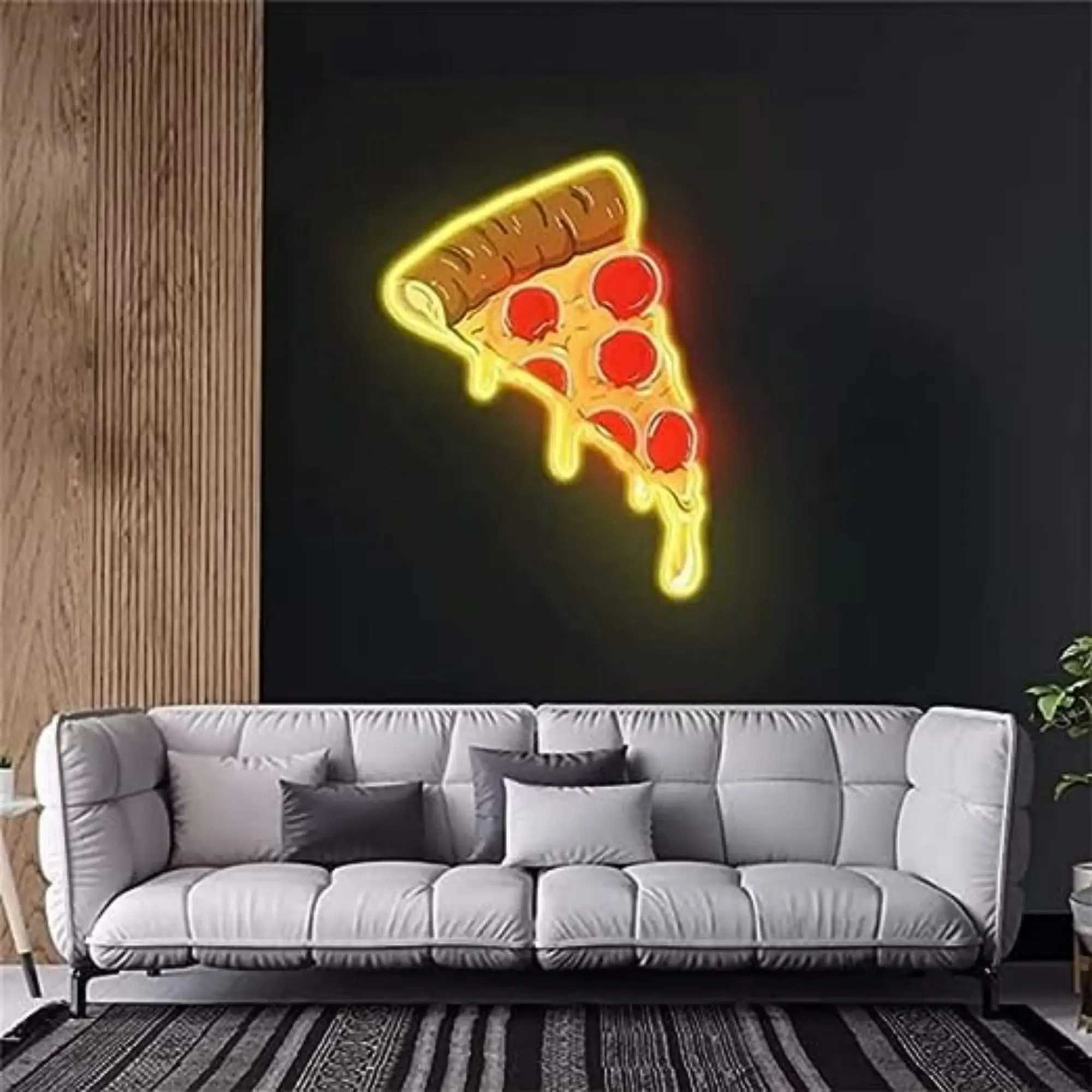 Pizza Neon Signs Light Sign for Wall Decor USB LED Neon Light Sign Bar Pub Store Club Garage Bedroom Man Cave Home Artwork XJ250602