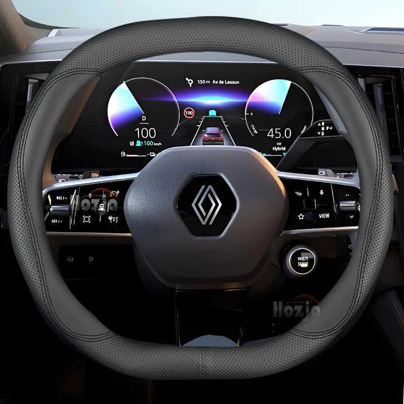 Leather Car Steering Wheel Cover for Renault Espace Austral Rafale Scenic Megane E-Tech 5 2024 2025 Auto Interior Accessories R250603