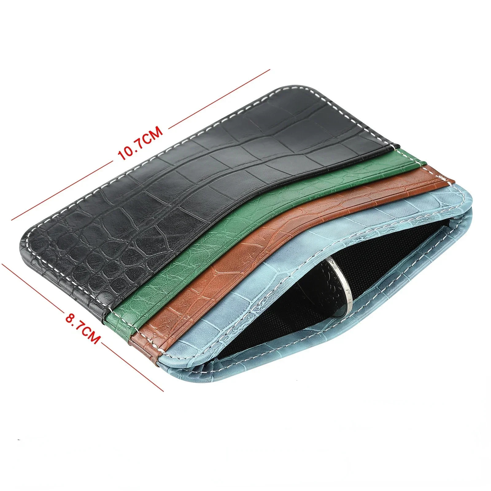 Slim Thin Mini ID Business Credit Card Holder PU Leather Mens Coin Money Card Wallet Case Male Small Cardholder Purse for Women 250530