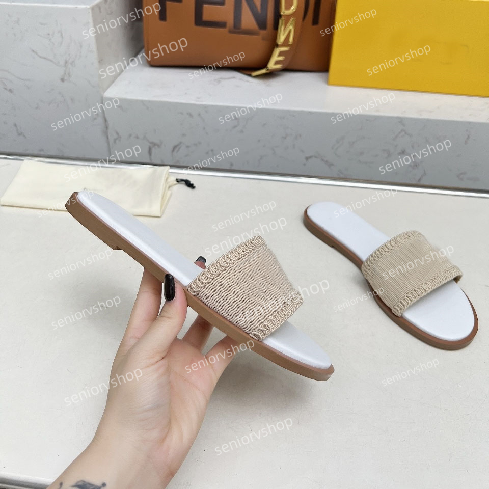 Women slippers with box designer sandals flat slides sliders summer beach sandal womens girls slide black brown leather