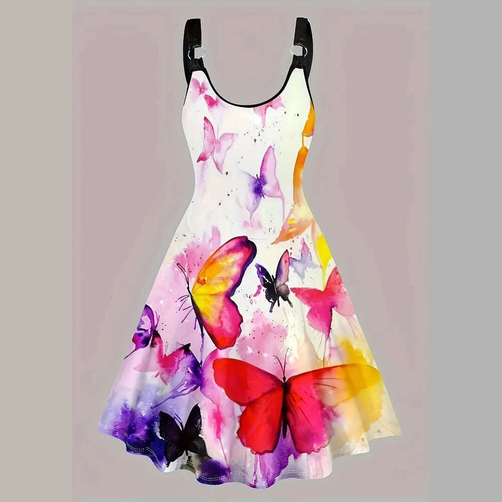 Maxi Dress Floral Dress Skirt Women Dresses Dresses Dresses for Woman Designer Womens 2025 Summer Sexy Three Dimensional Butterfly Printed Strap Dress