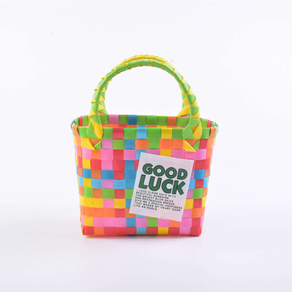 Gift Bag Internet Celebrity Plastic Woven Vegetable Storage Basket Handbag