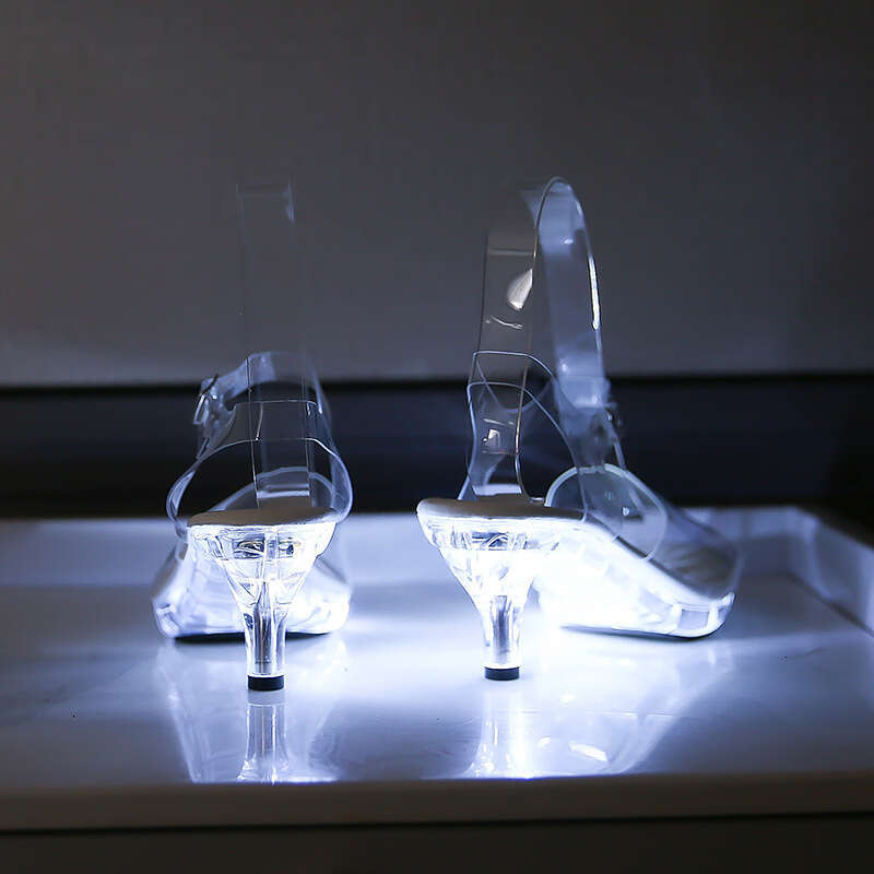 Super High Heels Trendy Fashion Nightclub Stiletto Transparent Crystal Car Glowing High Heel Sandals Platform High Heels