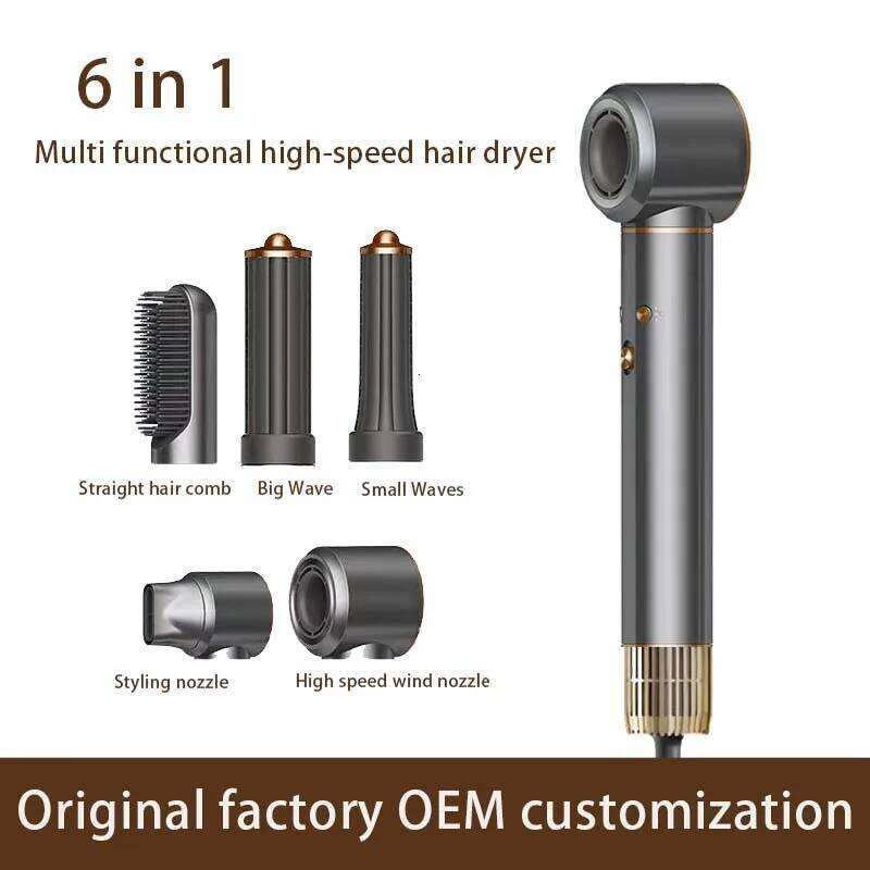 5-in-1 Multi-Functional Hair Dryer:Intelligent Heat Control 600 Million Negative Ions for Frizz-Free Styling
