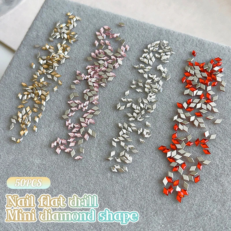 50PCS Mini Marquise Nail Art Zircon Rhinestone Crystal Diamond Accessories For Nails Decoration Manicure Decor 250528