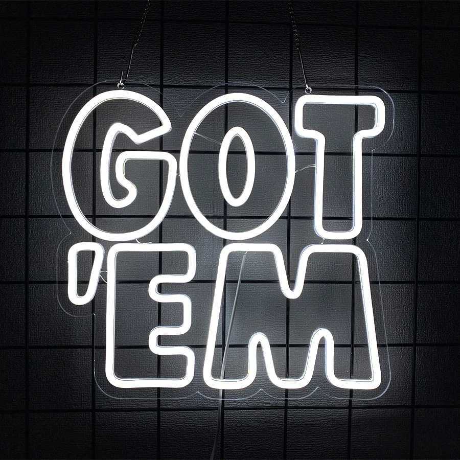 You got this Neon Signs for Wall Decor GOT EM Led Neon Light Wall Art Decor for wedding Valentines Day Home Party Decor XJ250602