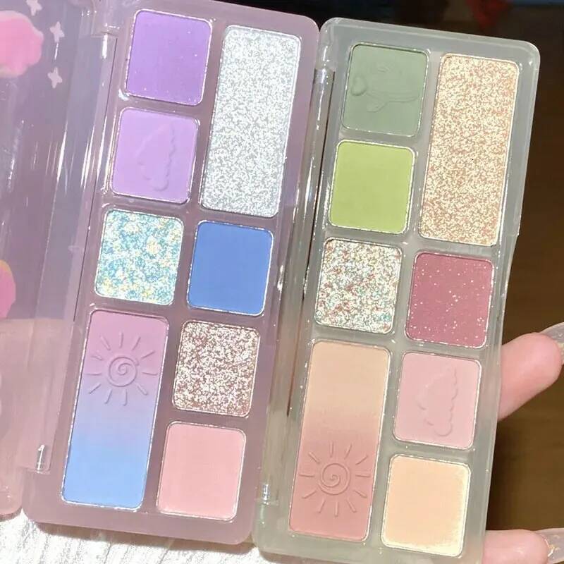 DIKALUAutumn and Winter Eyeshadow Small Red Book the Same Eye Shadow Tray Brown Matte Pearlescent Flash Orange Pur