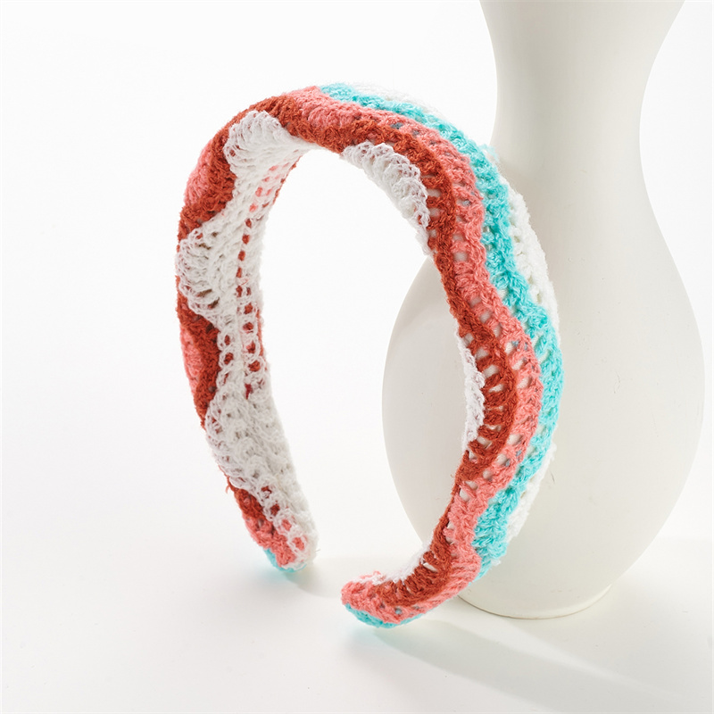 New holiday style knitted hair bands flowers hollow women's headband rustic style hair accessories