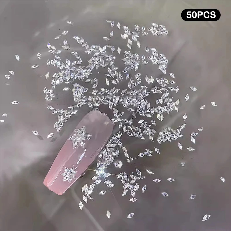 50pcs Nail Mini Zircon Charming Sparkling Crystal Rhinestones Collection Mixed Color Manicure Decorations Accessories 250528