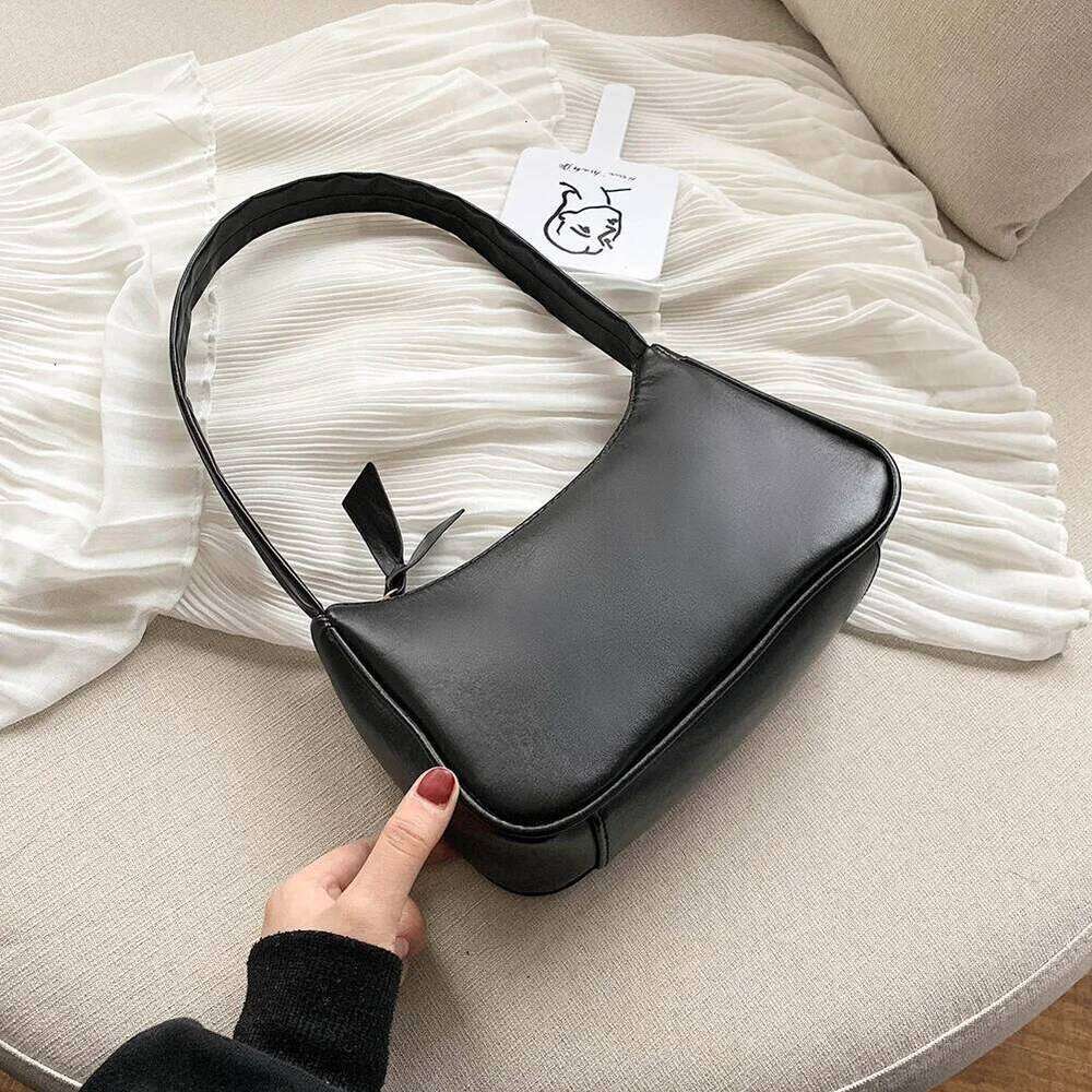 Women's Bags Designer French Women's PU Leather Shoulder Bag Elegant Solid Armpit Purses High Quality Ladies Underarm Bags Designer Handbag