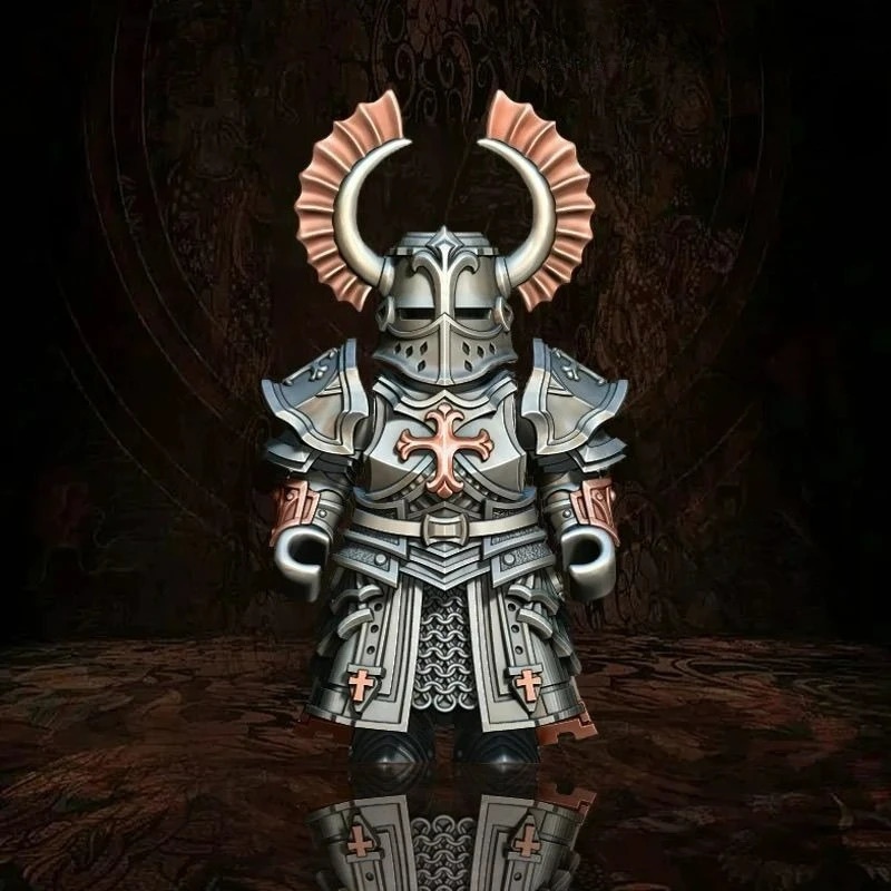 Crusader Ornament Desktop Decoration Copper Pendant Handle Figurine Cultural And Creative Souvenir 250603