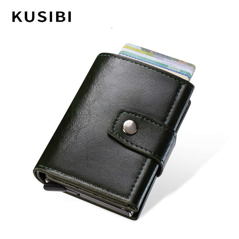 New Men's and Women's Holder Clip Case Anti-Degaussing Anti-Skimming Metal Automatic Pop-Up Card Wallet