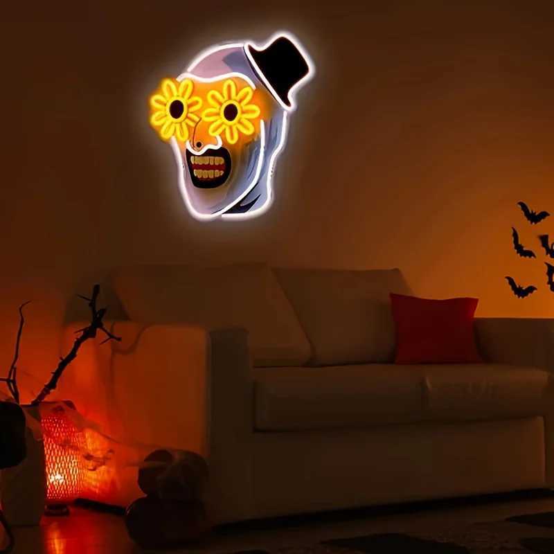 Scary Neon Lights Weird Decoration LED Lights USB Dimmable Hung on The Door Wall and Balconies Suitable for Friends GiftsXJ250602