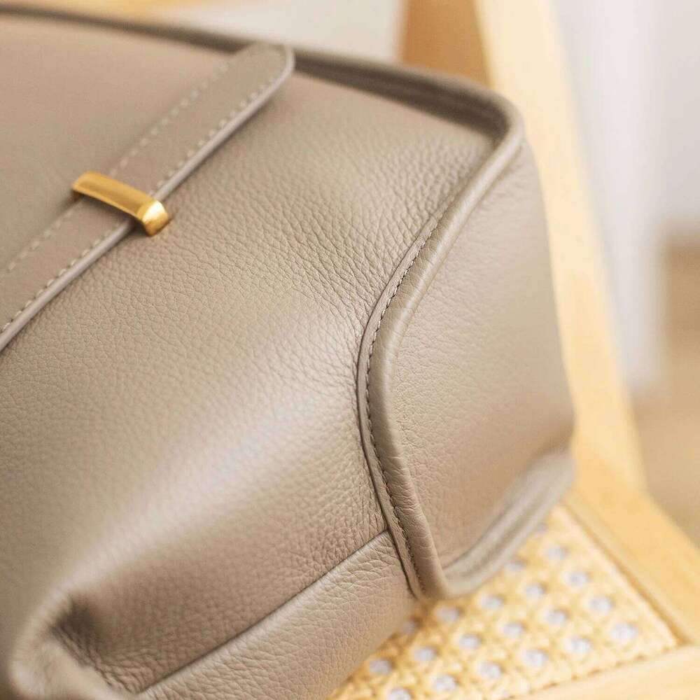 Winter Dark Red Green Pillow Tote Large Natural Cow Leather Women's Handbag Fashion All-match Quality Ladies Shoulder Bag