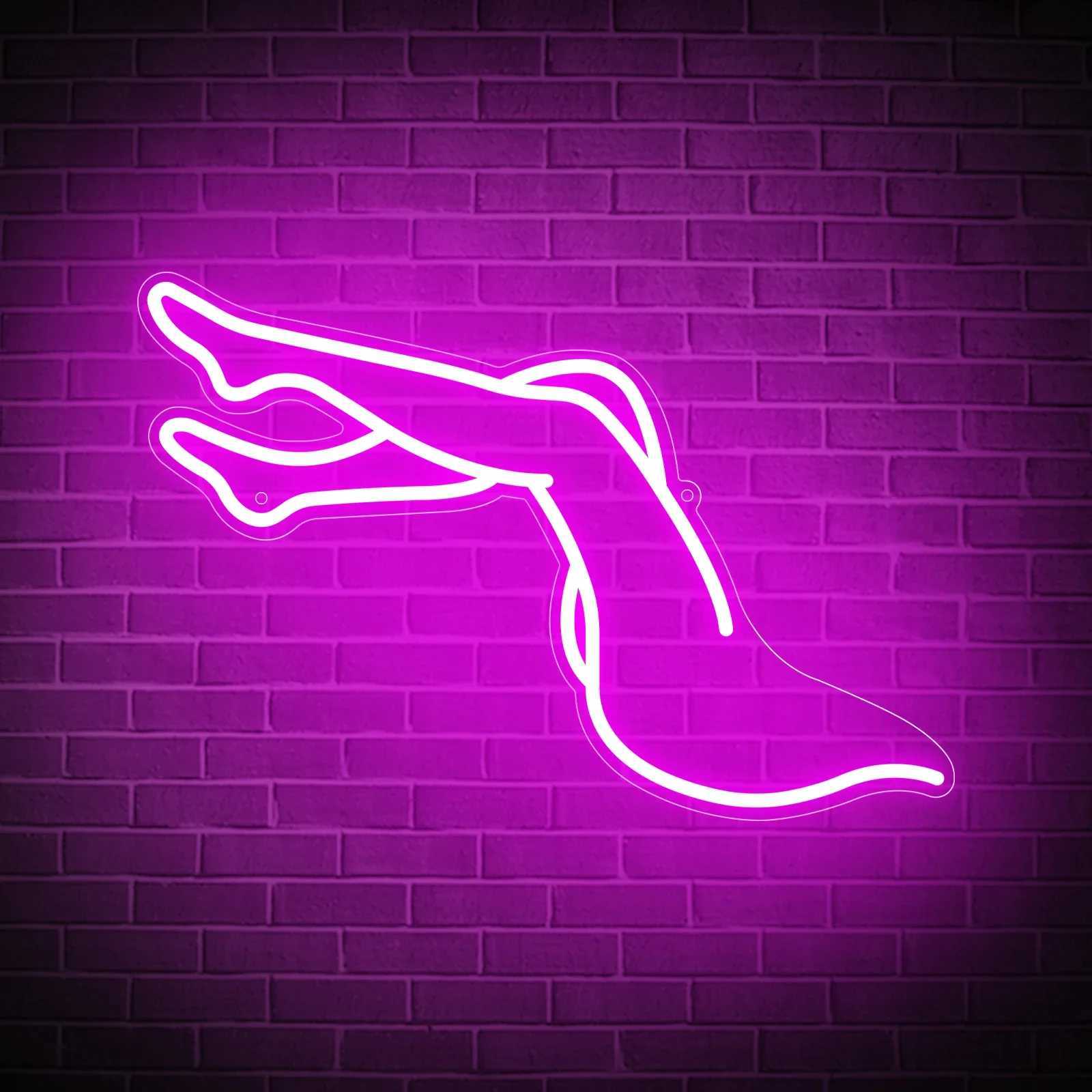 This Beautiful Leg Neon Sign USB Powered Dimmable LED Neon Lights Sign for Bar Bedroom Living Room Party Wall Decoration Gifts XJ250602