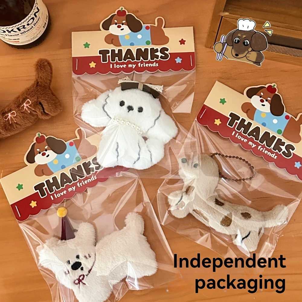 Cartoon Plush Doll Puppy Pendant Cute Doll Decoration Pendant Girl Heart Keychain Backpack Doll XJ250602