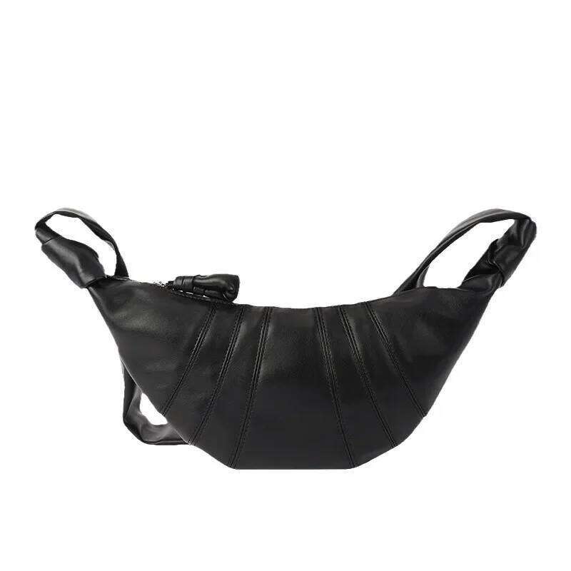 Croissant niche texture croissant dumpling buns, crossbody chest bags, Maillard fashionable and retro women's bags