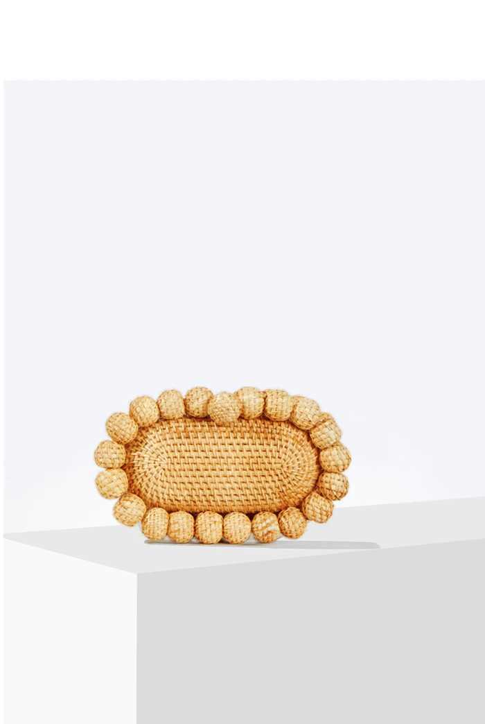 Women Egg Cane Bag Rattan Clutch Bag For Wedding Party Purse Summer Beach Wicker Handbag Designer 2024 New Z250603