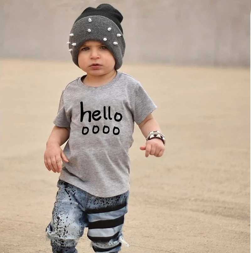 Summer IM Okay Skull Fashion Boys T Shirt For Girls Cotton Donut Print Childrens T-Shirt Short Sleeve Children Top 18M-10T T250603