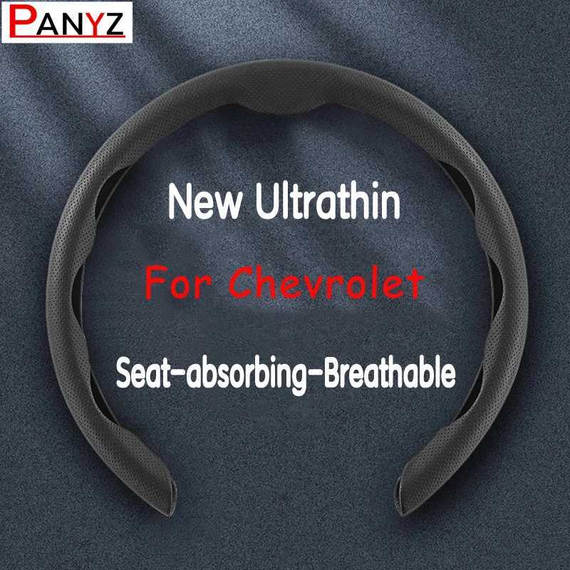 Leather Car Steering Wheel Cover Non-slip Breathable For Chevrolet Cruze Spark Camaro Volt Bolt Trax Malibu Interior accessories R250603