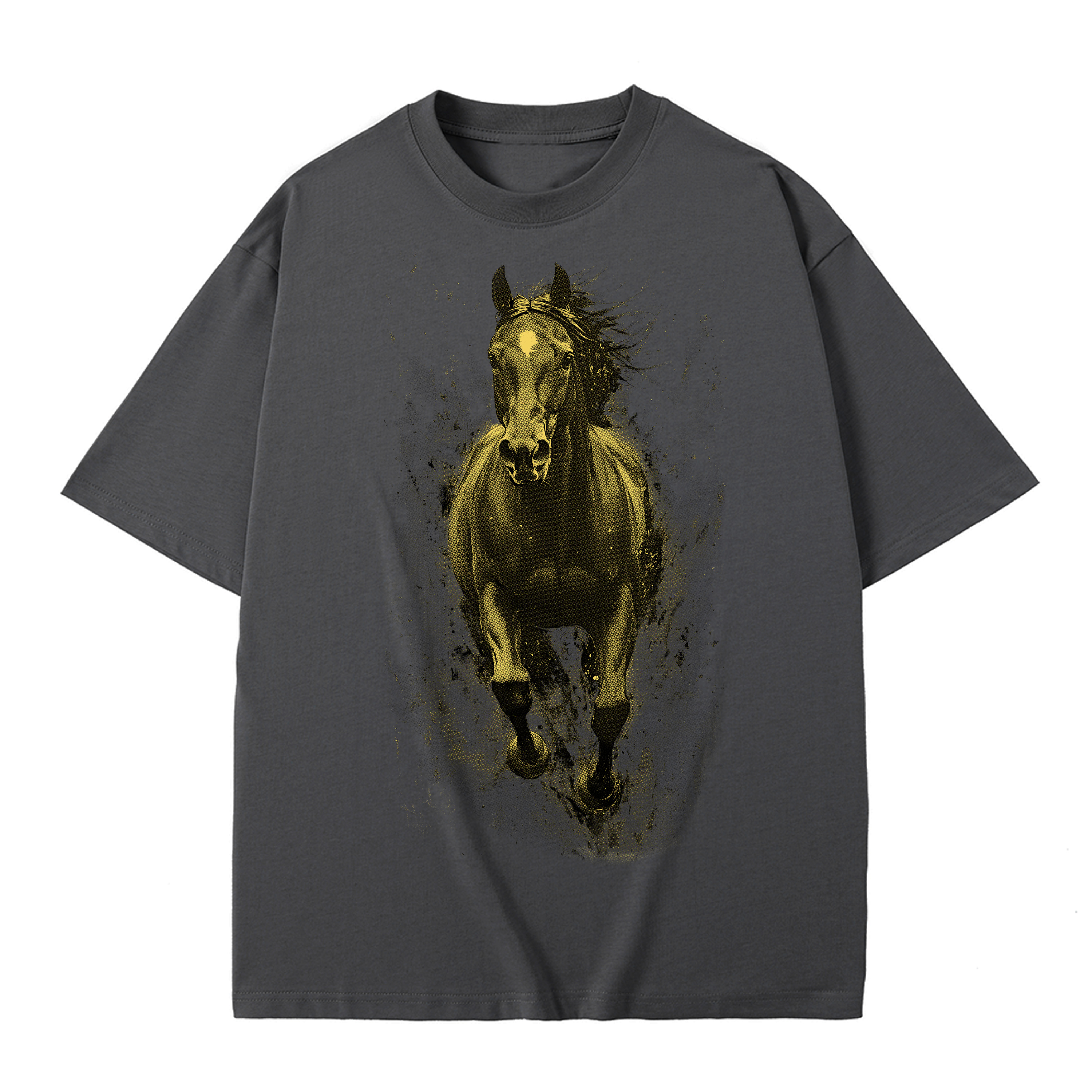 T-shirt men's top designer cotton T-shirt Golden warhorse short sleeved clothing high-quality fashionable T-shirt BROADTRUE