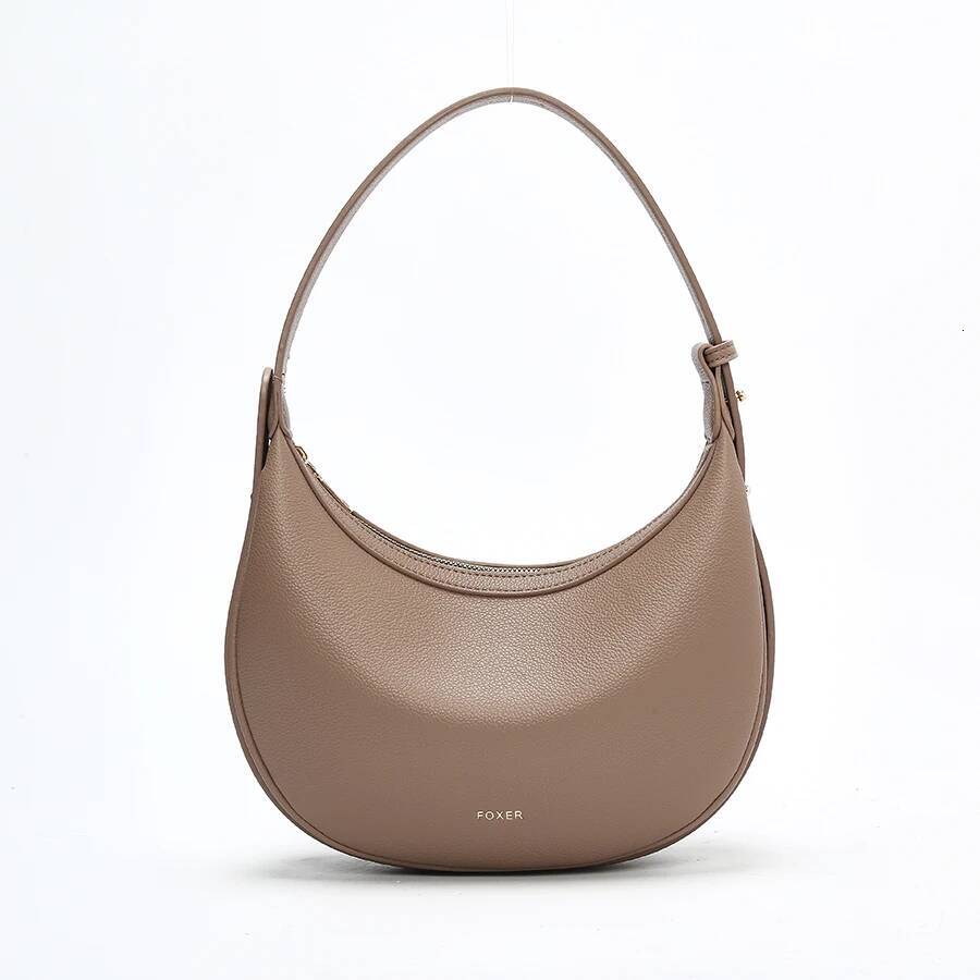 FOXER Women Fashion Small Shoulder Lady Crossbody Handbag Half-Moon Underarm Bag with Perfect Gift for Wife