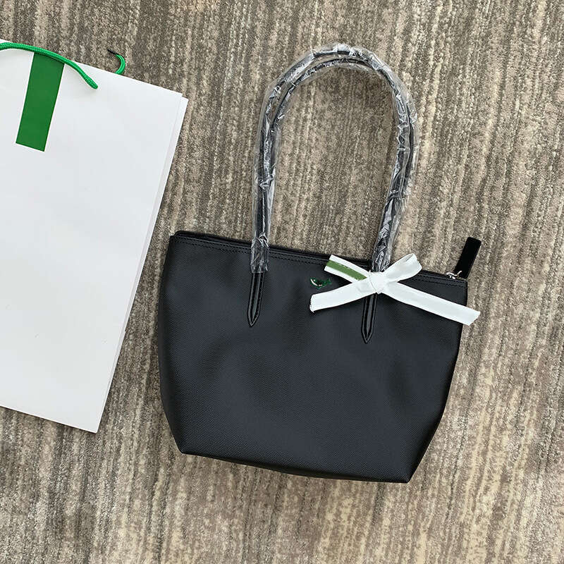 Small Horizontal French Fashion Crocodile PVC Shopping Single Shoulder Handheld Tote Dumpling Bag Waterproof Backpack