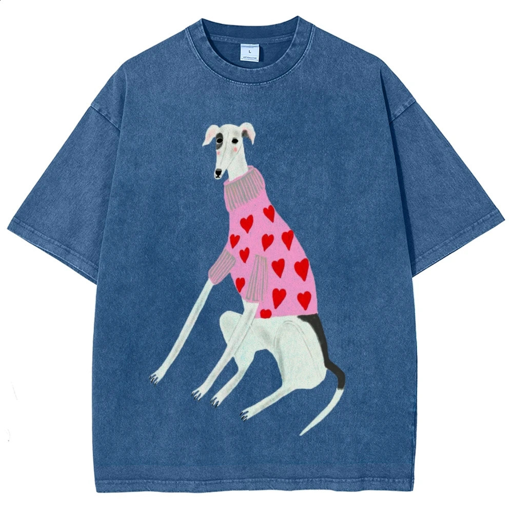 Unisex Washed 100% Cotton Womens T-Shirt Funny Cartoon Print High Quality Puppy Comfortable Fit Tee for All Genders 250529