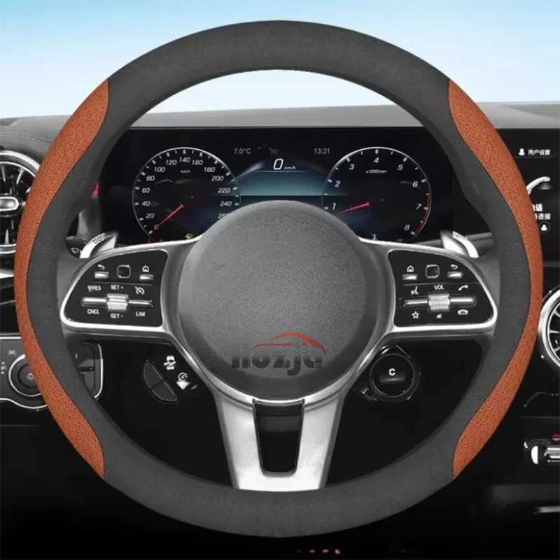 Leather Car Steering Wheel Cover for Opel Rocks-e Tigra Vectra Meriva Mokka-e Mokka X Movana Nova Omega Vivaro Zafira Andere R250603