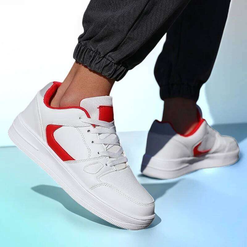 Men's Modern White Casual Breathable Structure Fashionable Street Running Shoes Fiess Training Cushioning Soles Sneakers