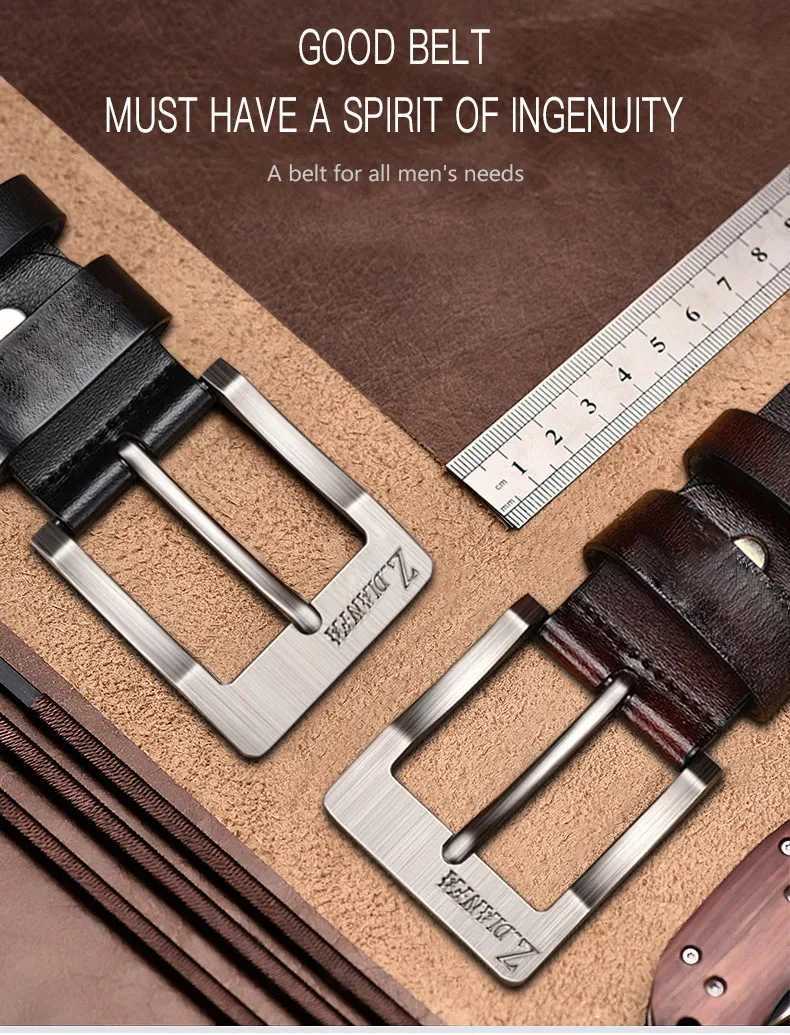 Leather Mens Belt Fashion Metal Alloy Pin Buckle Adult Luxury Brand Jeans Business Casual Waist Male Strap Brand XJ250602