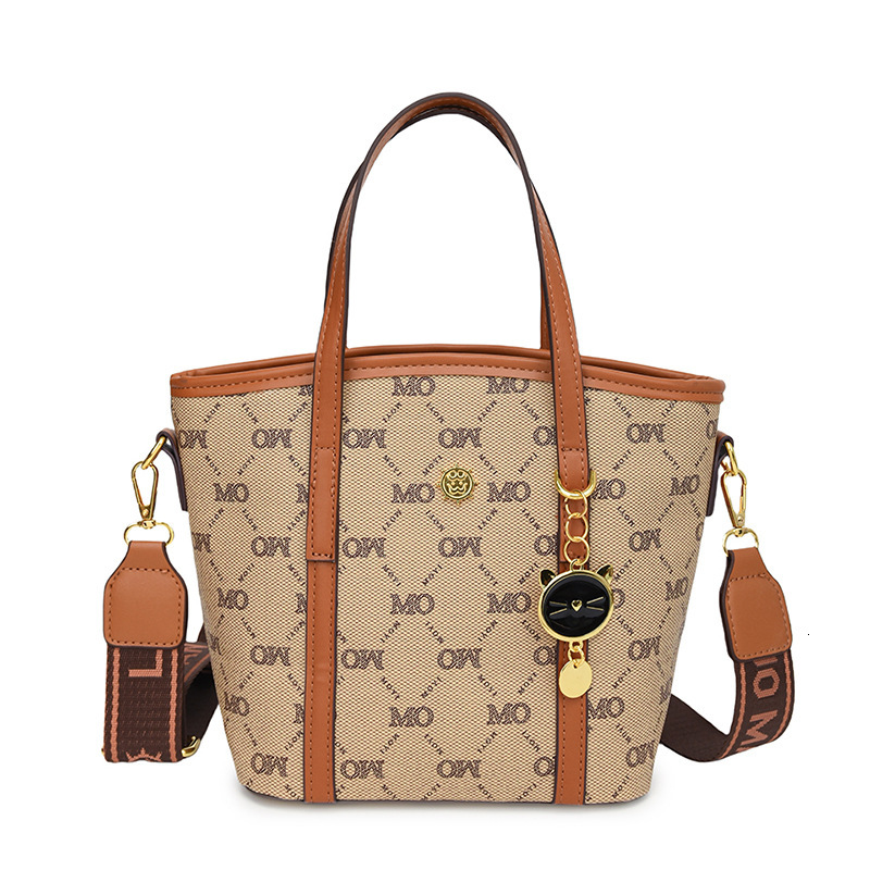 High Quality New Free Designer Bag 2024 Summer New Cat Print Bucket Fashionable Commuting Multifunctional Single Shoulder Crossbody Bag