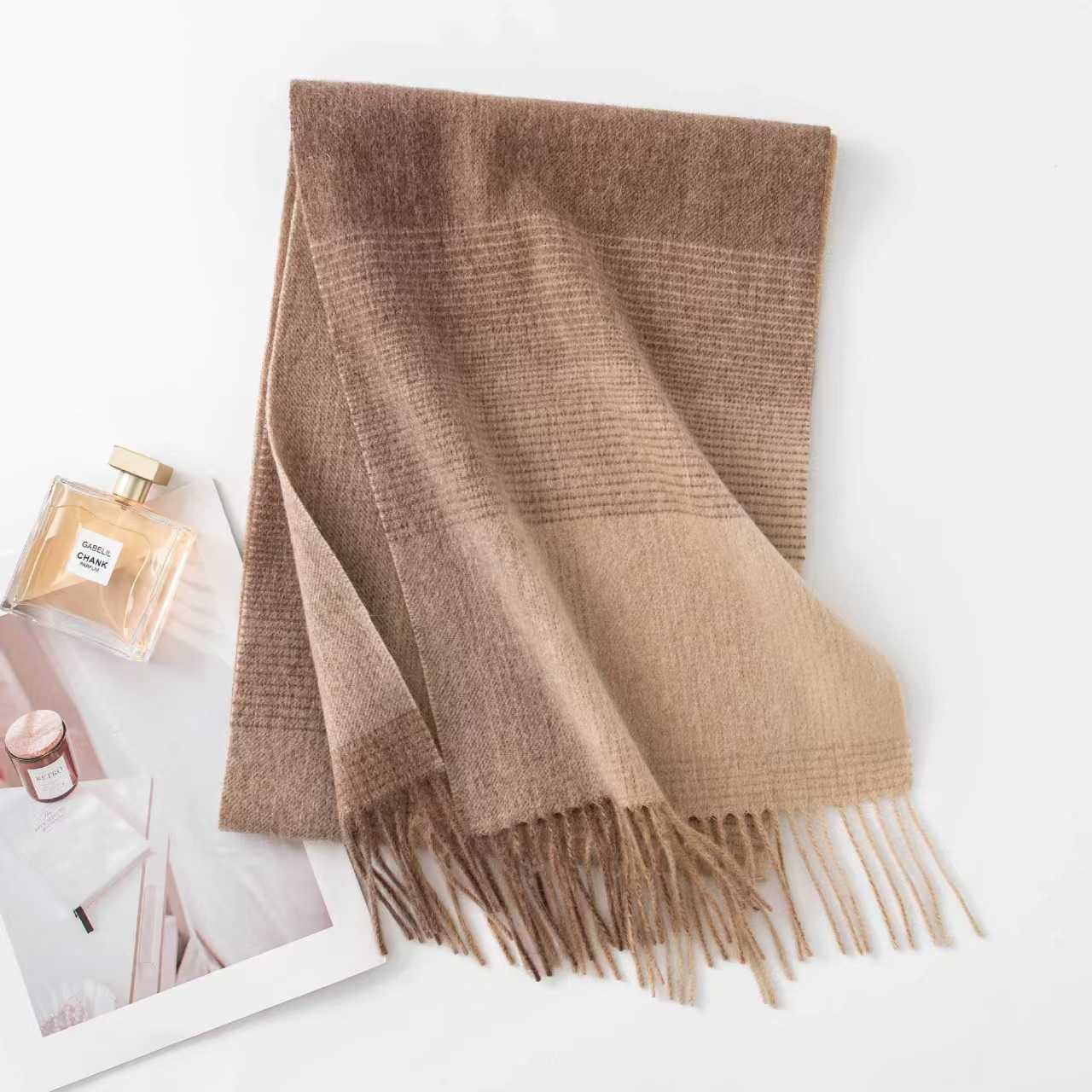 FFFF wool scarf large shawl high-end all-match color matching scarf women's winter 2025 new Maillard cashmere scarf