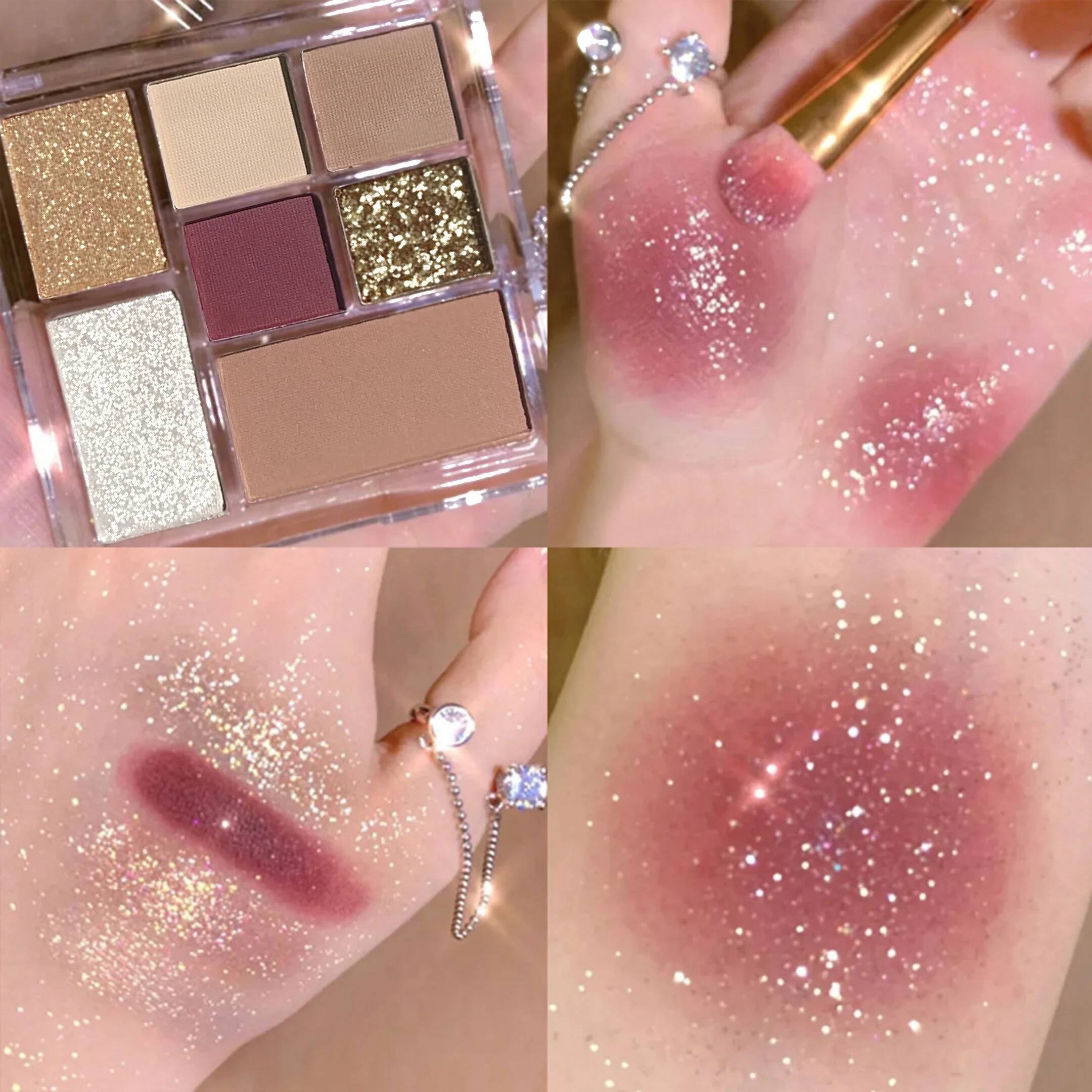 7Color Disc Glitter Powder Pearlescent Matte Earth Color Nine-color Makeup Beauty Eyeshadow Palette Make Up