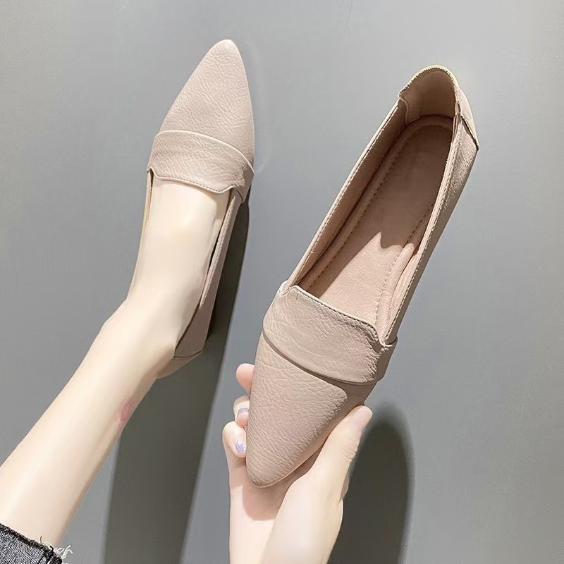 Size JOZHAMTA 34-40 Women Pumps Real Leather Sexy Solid Thick Heels Shoes For Woman Casual Loafers Office Lady Daily Footwear da04
